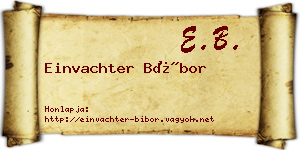 Einvachter Bíbor névjegykártya